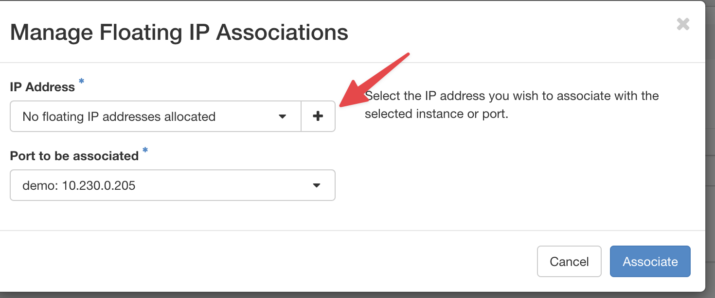 Create a new float ip