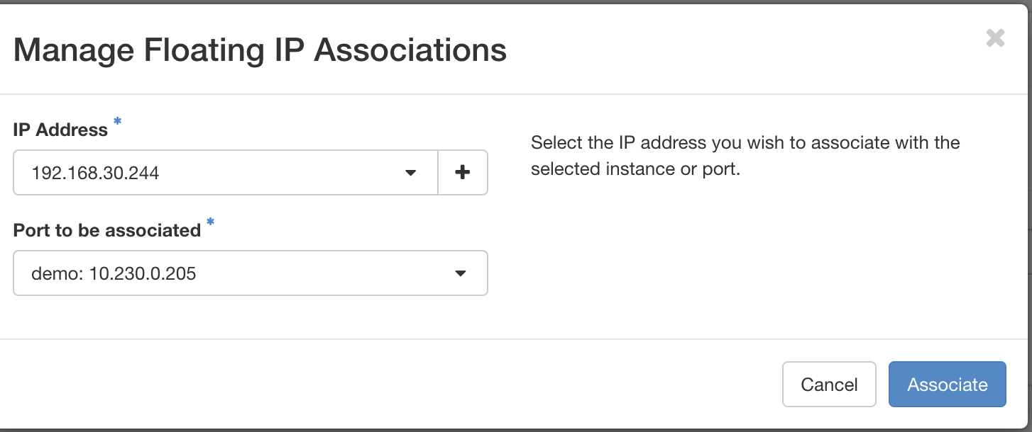 Manage float ip